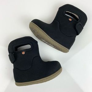 Bogs Baby Bogs Unisex Infant Black Pull On Faux Fur Lined Winter Boots Size 5.0